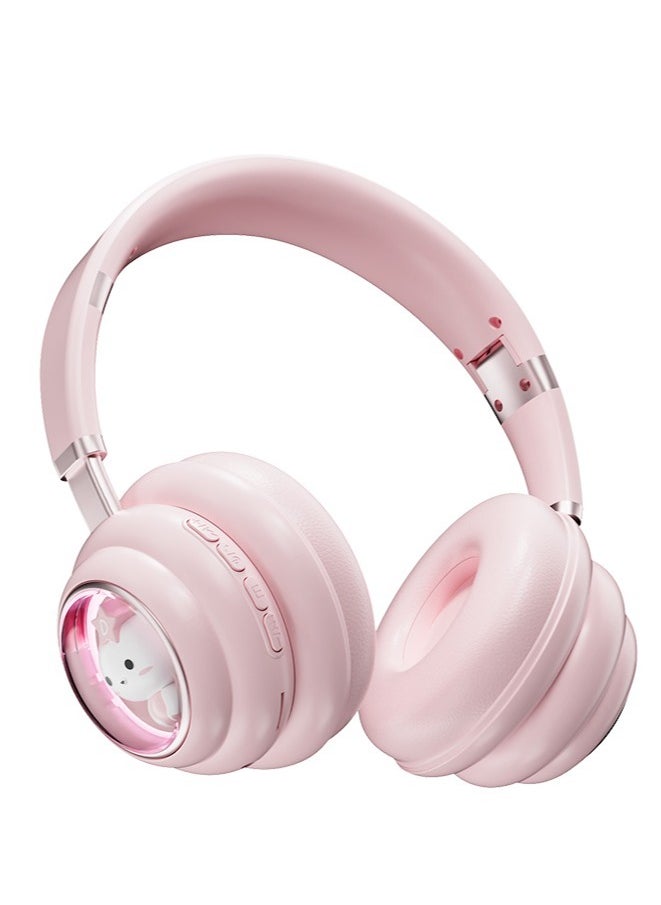 GULFLINK KE-30 Wireless Headset Over-Ear Headphones Bluetooth Pc Gaming Headphones Pink  - Image 1