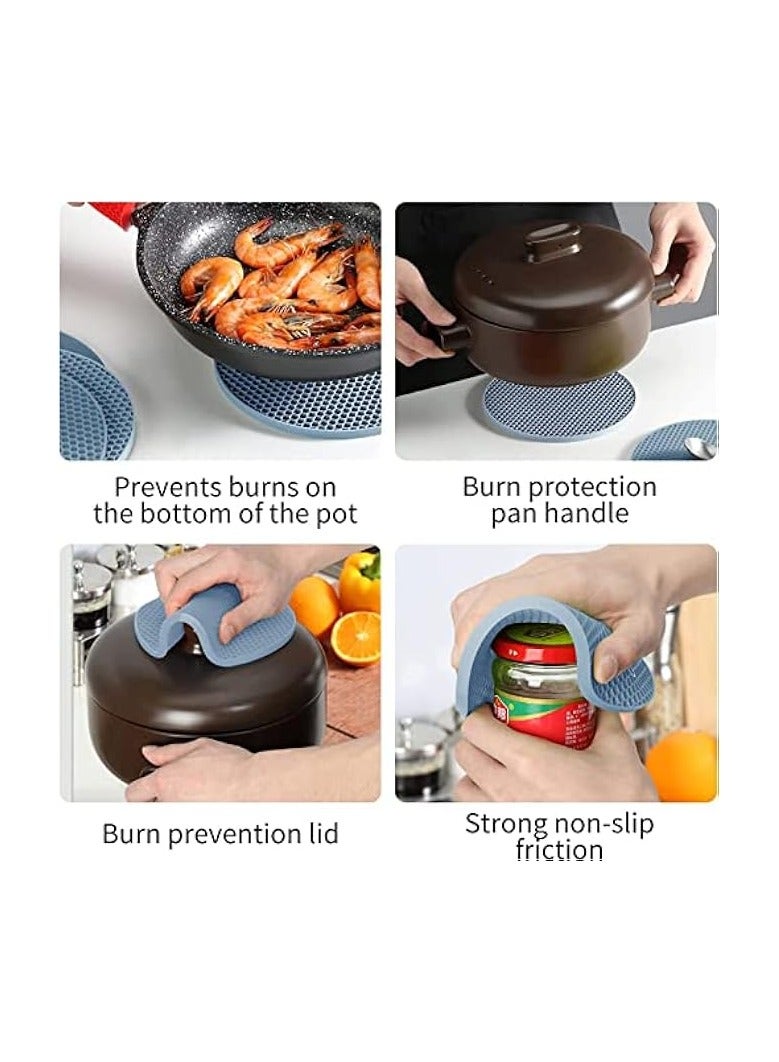 Green Tiger Silicone Trivet Mats, 4Pcs Easy to Wash & Dry Multi- Purposed Drying Hot Pads for Kitchen Heat Resistant - Image 2