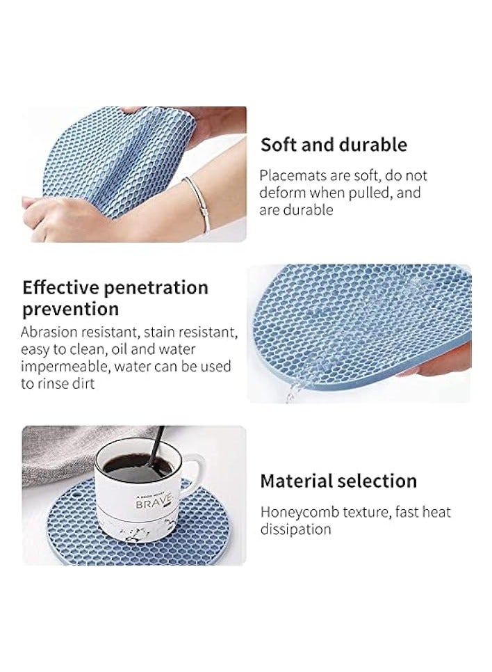 Green Tiger Silicone Trivet Mats, 4Pcs Easy to Wash & Dry Multi- Purposed Drying Hot Pads for Kitchen Heat Resistant - Image 4