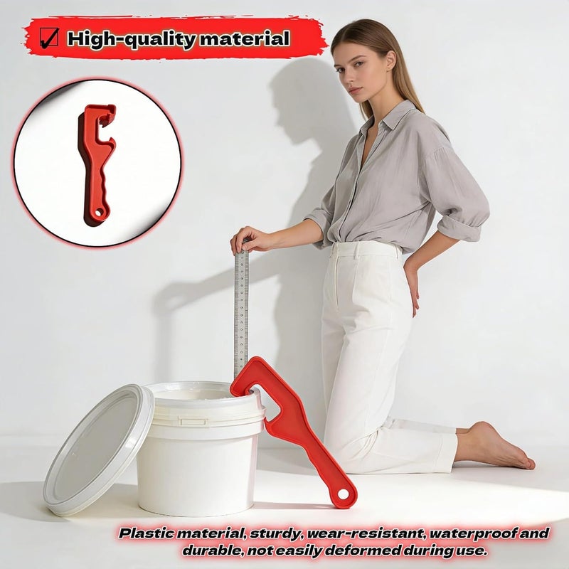 Red Heavy Duty Gallon Paint Can Opener Bucket Lid Removal Tool 7.87 Inch - Image 4
