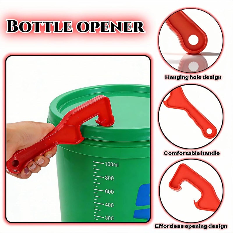 Red Heavy Duty Gallon Paint Can Opener Bucket Lid Removal Tool 7.87 Inch - Image 2