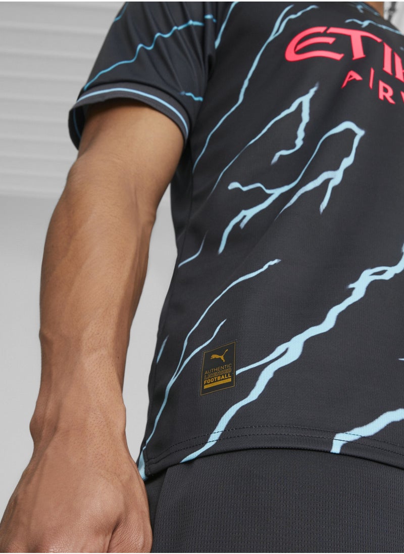 PUMA - Manchester City 23/24 Mens Black Third Jersey - Image 1