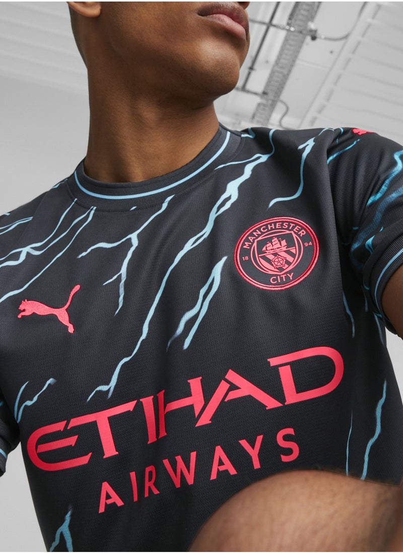 PUMA - Manchester City 23/24 Mens Black Third Jersey - Image 1