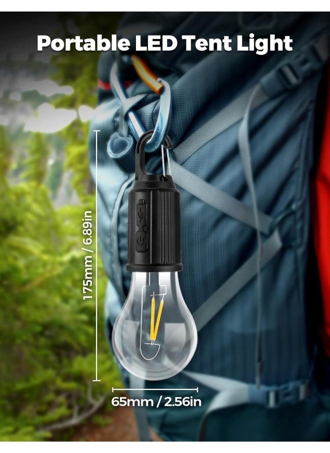 سکیلو مصباح تخييم LED قابل لإعادة الشحن من  ، مقاوم للماء، مزود بكابل USB، 3 أوضاع إضاءة، خطاف تعليق للمشي لمسافات طويلة، الطوارئ، المنزل، إصلاح السيارة، مصباح خارجي صغير الحجم (عبوة من قطعة واحدة)  - Image 2