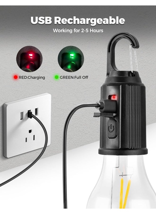 سکیلو مصباح تخييم LED قابل لإعادة الشحن من  ، مقاوم للماء، مزود بكابل USB، 3 أوضاع إضاءة، خطاف تعليق للمشي لمسافات طويلة، الطوارئ، المنزل، إصلاح السيارة، مصباح خارجي صغير الحجم (عبوة من قطعة واحدة)  - Image 3