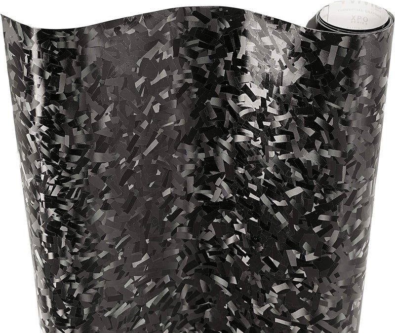 + Forged Composite Carbon Patternless Car Vinyl Wrap Roll (3ft x 5ft, Black) - Image 1