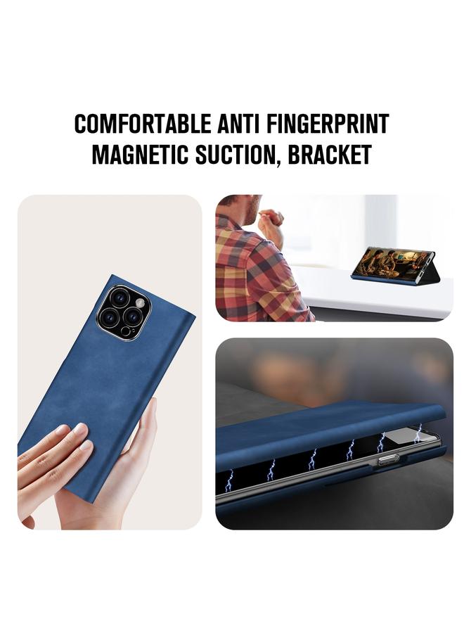 Zaboon Case For iPhone 13 Pro Magnetic Napa Texture Leather Phone Case with Holder - Image 5