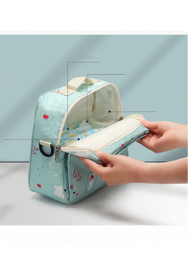 Cartoon Animals Printed Baby Diaper Bag, Multicolour  - Image 4