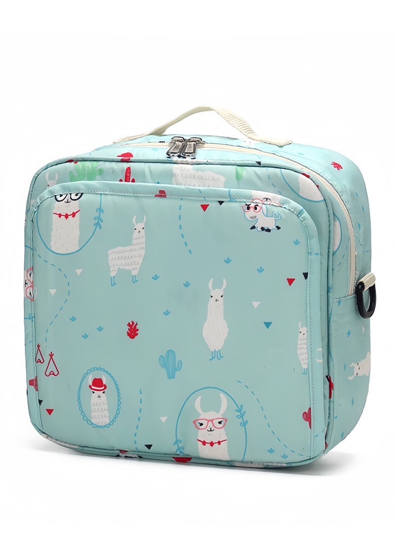 Cartoon Animals Printed Baby Diaper Bag, Multicolour  - Image 1