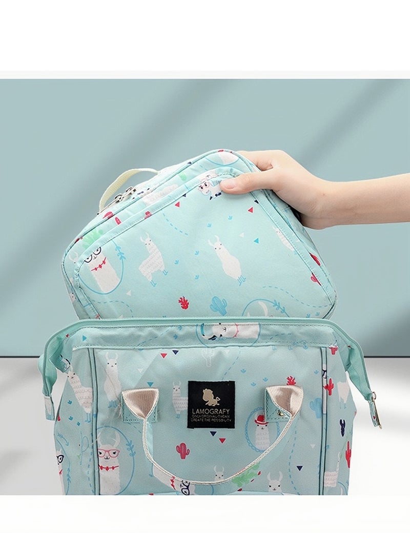 Cartoon Animals Printed Baby Diaper Bag, Multicolour  - Image 5