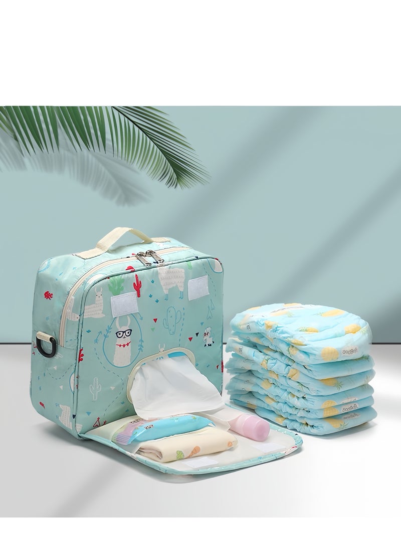 Cartoon Animals Printed Baby Diaper Bag, Multicolour  - Image 2