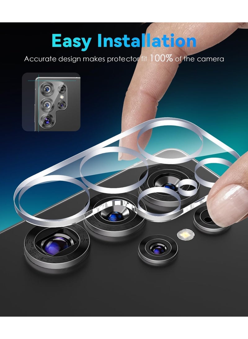 Tempered Glass Camera Lens Protector for Samsung Galaxy S25 Ultra, Ultra HD, 9H Hardness, Anti-Scratch, Case Friendly, Easy to Install [No Affect on Night Shots]  - Image 2