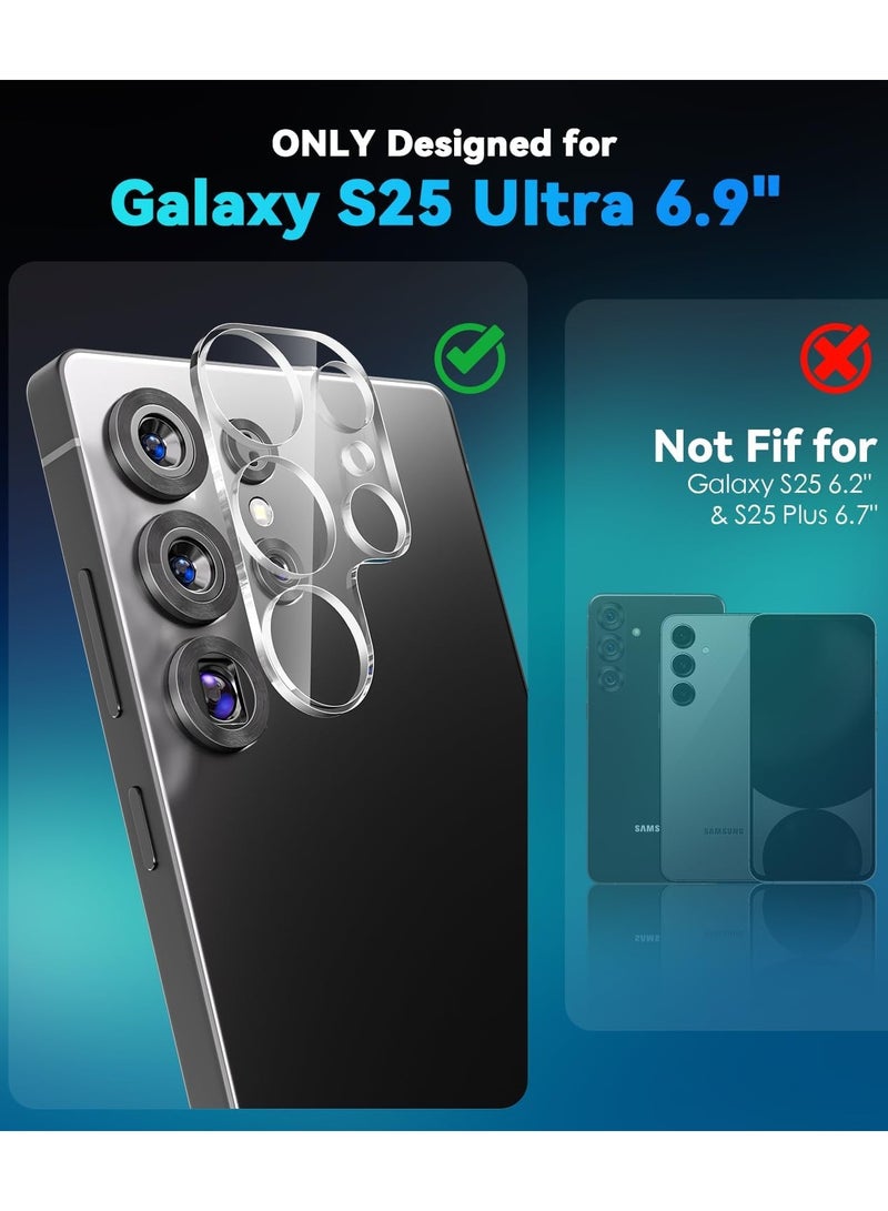 Tempered Glass Camera Lens Protector for Samsung Galaxy S25 Ultra, Ultra HD, 9H Hardness, Anti-Scratch, Case Friendly, Easy to Install [No Affect on Night Shots]  - Image 3