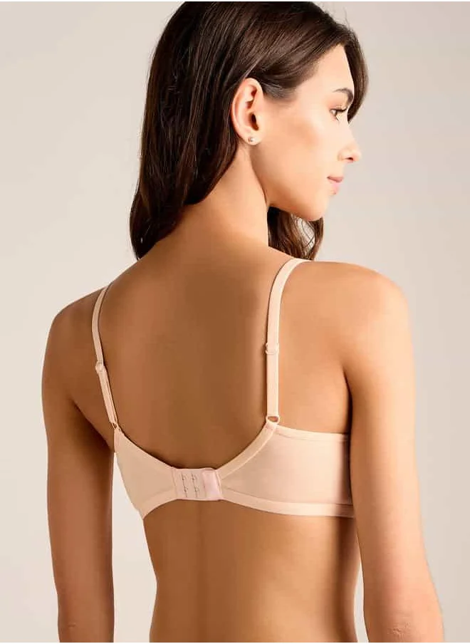 فاف Adjustable Strap Bra with Hook and Eye Closure