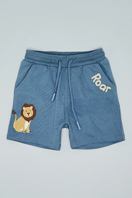 أر أند بي Embroidered Shorts with Drawstring Waist