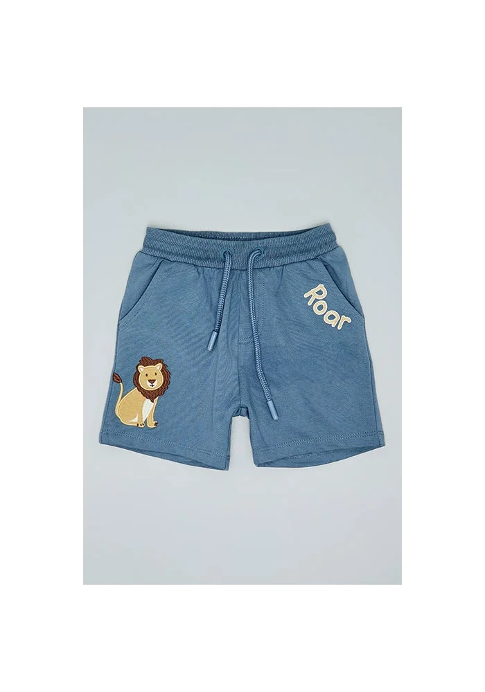 أر أند بي Embroidered Shorts with Drawstring Waist