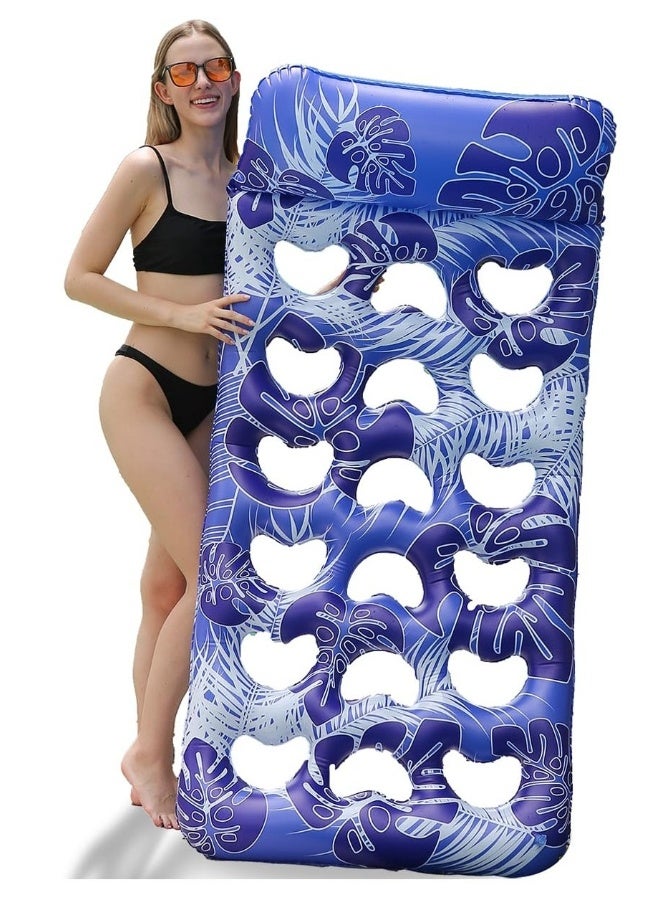 Generic 1 Pack Oversized Inflatable Pool Raft and Floats for Adults with Headrest for Swimming Pool Loungers for Lake, Beach, and Pool Party Floats  - Image 2