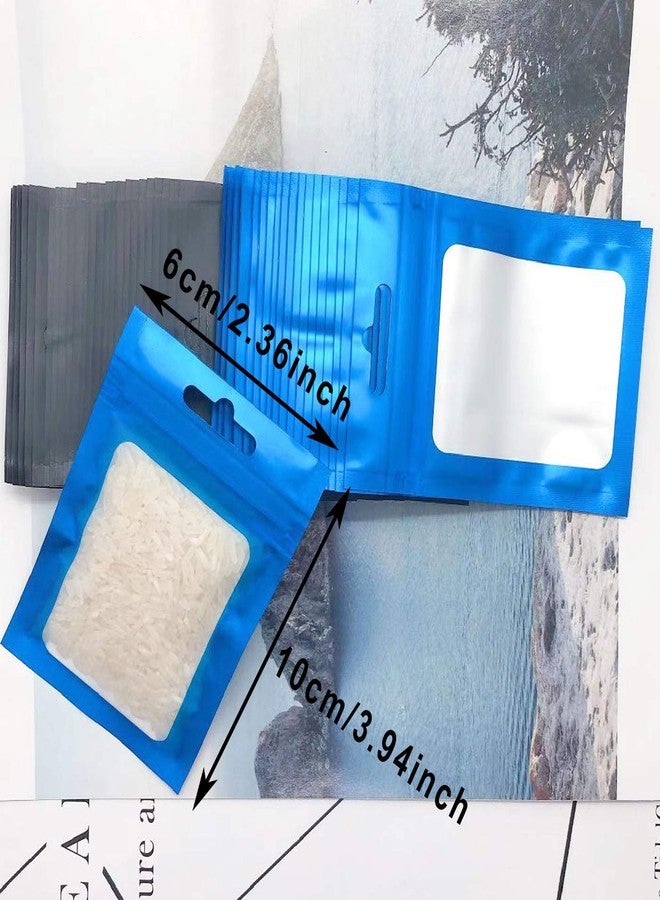 Markeny 200 Pack Mylar Zip Lock Bags Aluminum Foil Bags, Metallic Mylar Foil Flat ZipLock Food Storage Bags Pouch, 6 x 10 cm/ 2.36 x 3.94 inch, 4 Color - Image 2