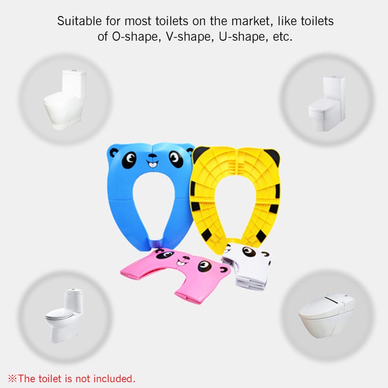 Portable Potty Seat: Foldable Ergonomic Toddler Potty Seat - Splash-Proof BPA-Free ABS Toddler Potty Seat for Travel, Shopping, Home Use - Image 3