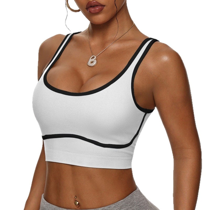 Muyao Contrast Color Wirefree Sports Bra for Women - Image 4