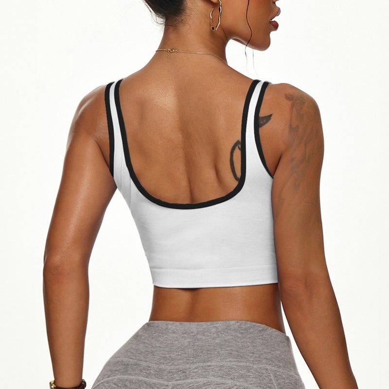 Muyao Contrast Color Wirefree Sports Bra for Women - Image 3