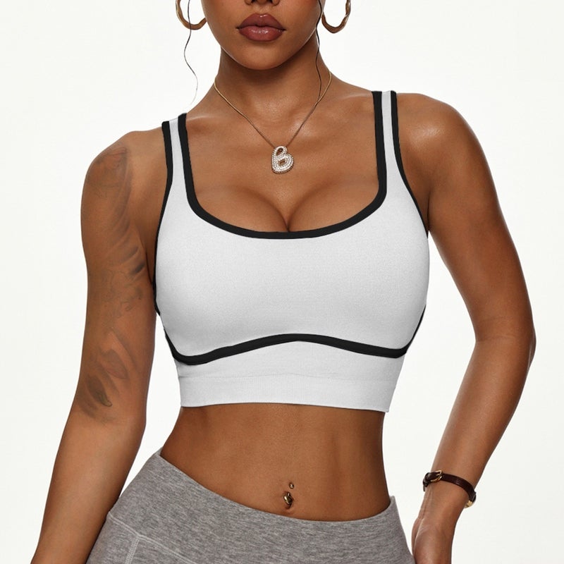Muyao Contrast Color Wirefree Sports Bra for Women - Image 2