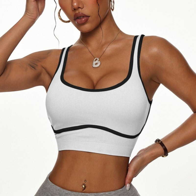 Muyao Contrast Color Wirefree Sports Bra for Women - Image 1