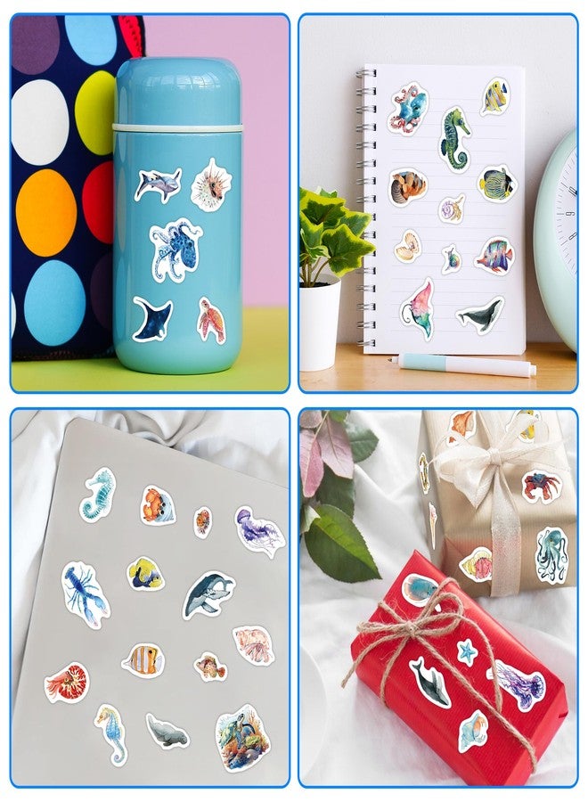 Robmoda Fish Water Bottle Stickers for Kids, 149 PCS Vinyl Waterproof Stickers Pack for Laptop Skateboard Phone Case, Cute Colorful Ocean Decals for Teens - Image 3