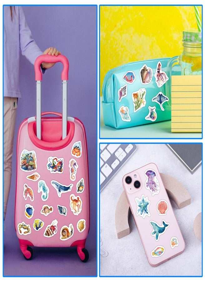 Robmoda Fish Water Bottle Stickers for Kids, 149 PCS Vinyl Waterproof Stickers Pack for Laptop Skateboard Phone Case, Cute Colorful Ocean Decals for Teens - Image 4