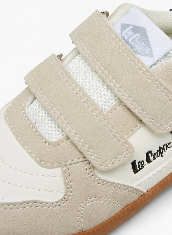 لي كوبر Boys' Panelled Sneakers with Hook and Loop Closure