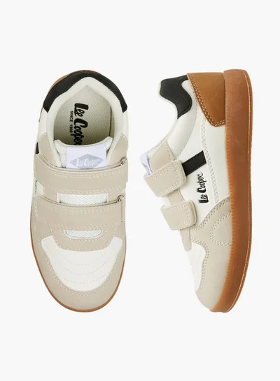 لي كوبر Boys' Panelled Sneakers with Hook and Loop Closure