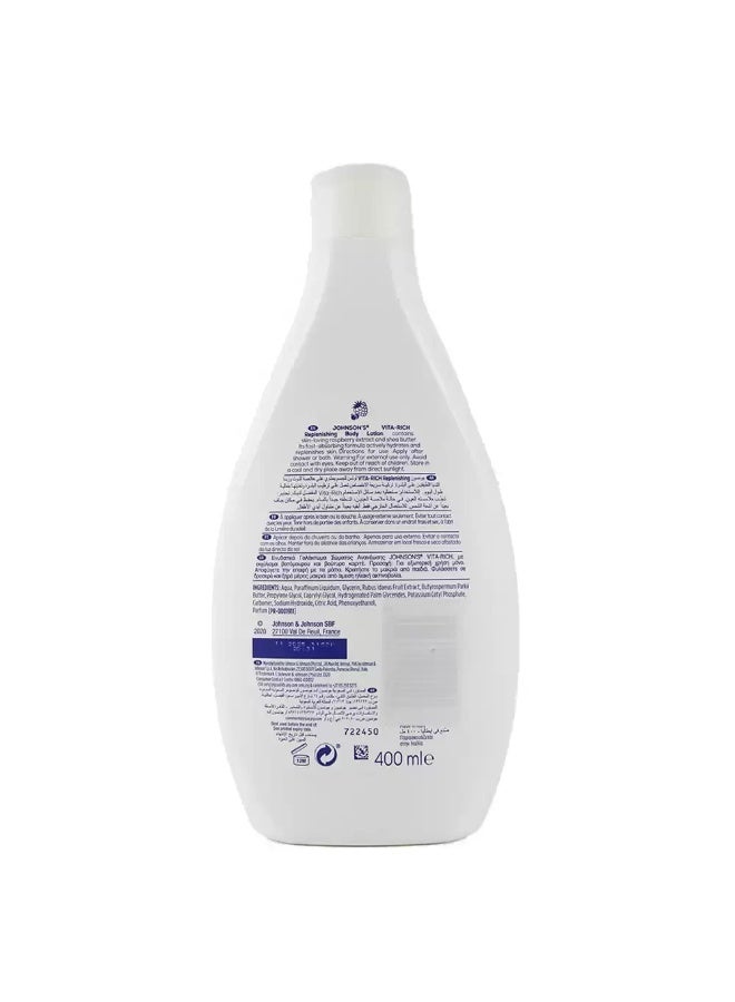 Johnson's Vita Rich Replenishing Body Lotion with Raspberry Extract 400mlml - Image 2