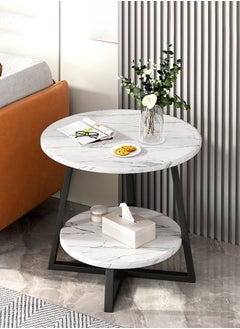 Narrow Side Table 2 Tier End Table Round Accent Coffee Side Table Indoor Modern Bed Side Table for Bedroom Living Room or Office - pzsku/Z3920DB8EFA6FF675DEA3Z/45/_/1739436113/d68527fa-1416-4f5f-8132-ee4527b2a791