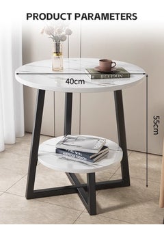 Narrow Side Table 2 Tier End Table Round Accent Coffee Side Table Indoor Modern Bed Side Table for Bedroom Living Room or Office - pzsku/Z3920DB8EFA6FF675DEA3Z/45/_/1739436500/a86d1a23-e6fc-405c-af37-0b3fb710471e