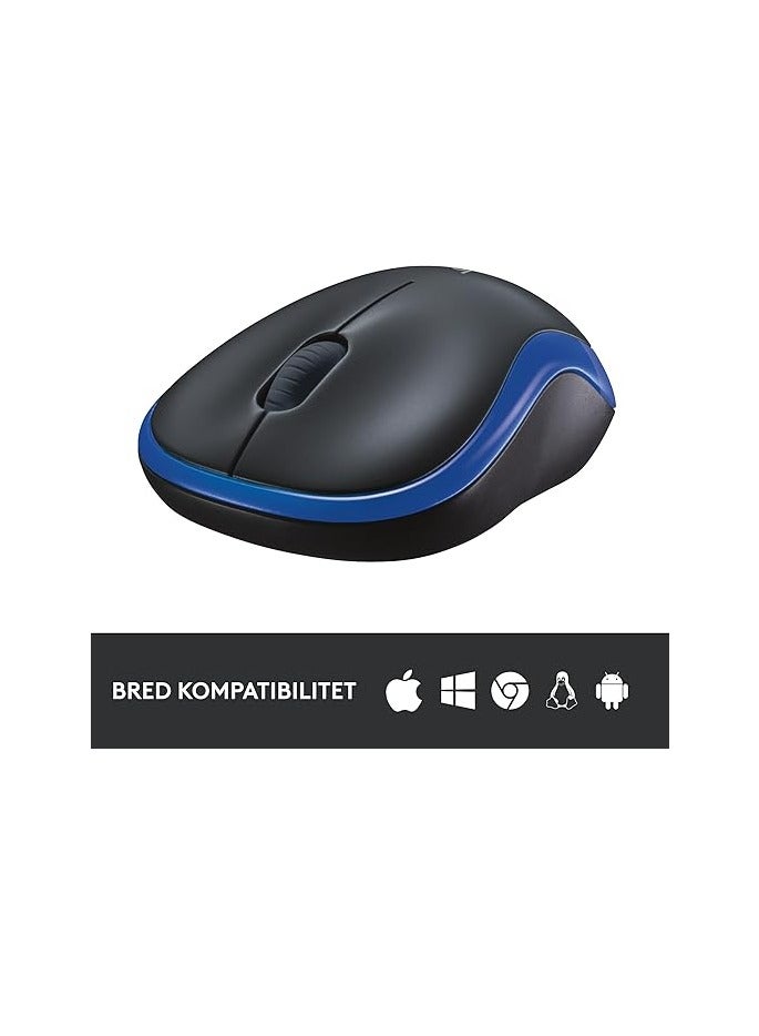 Logitech Mouse Wireless Blue M185 - Image 5