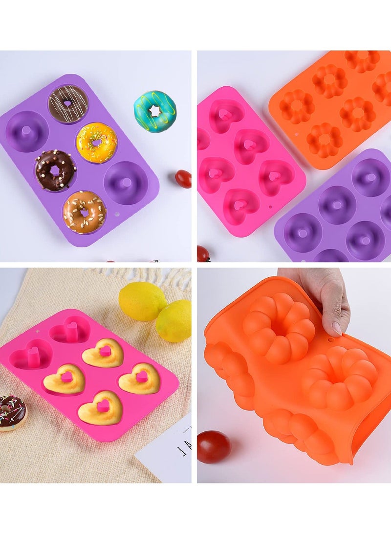 Silicone Donut Pan Set, Non-Stick Baking Pans for Doughnuts, Muffins, Cakes, Bagels, Easy Pop Out Design - Oven & Dishwasher Safe(Set of 3) - Image 4