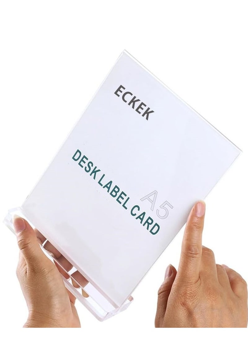 Eckek Eckek  2 Pack Acrylic Sign Holder Menu Displays Double Sided Sign Stand A4/A5/A6 Clear  - Image 4