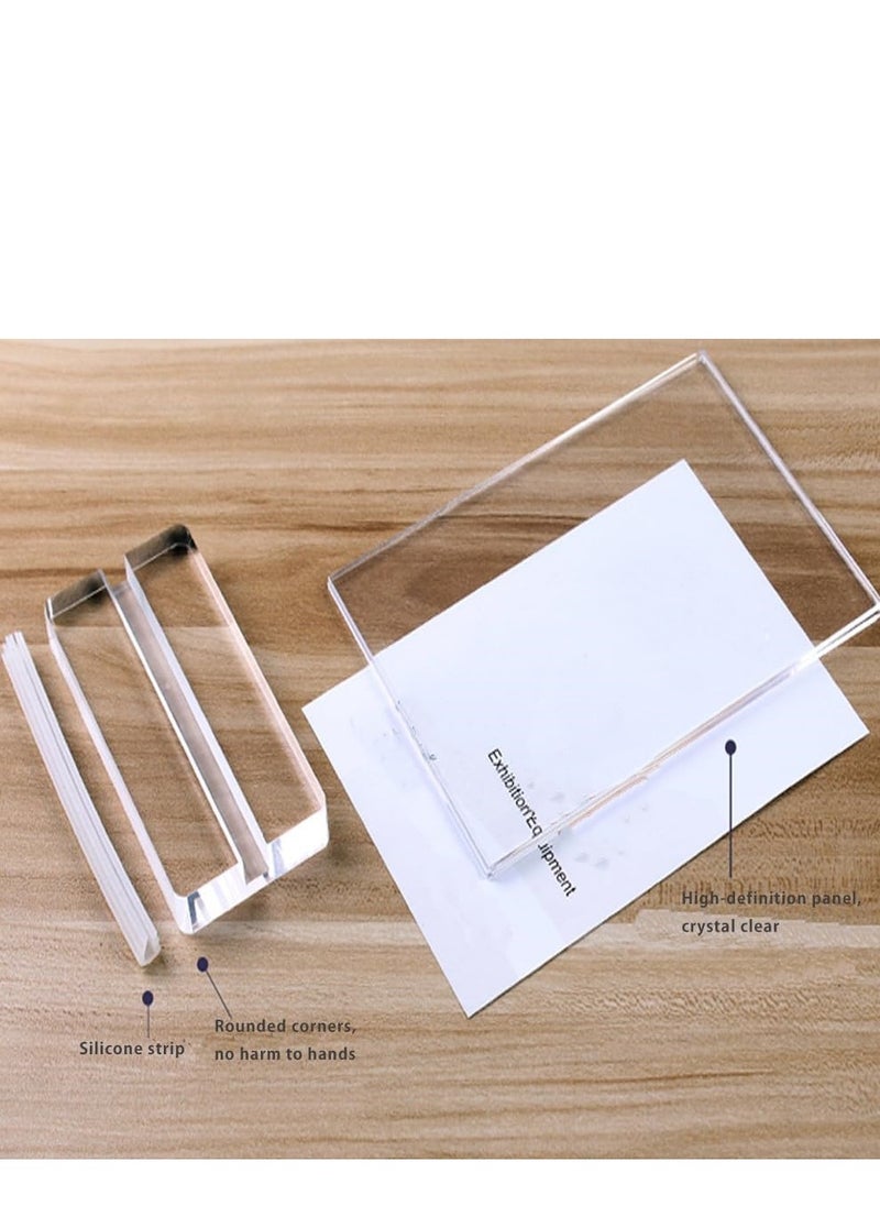 Eckek Eckek  2 Pack Acrylic Sign Holder Menu Displays Double Sided Sign Stand A4/A5/A6 Clear  - Image 5
