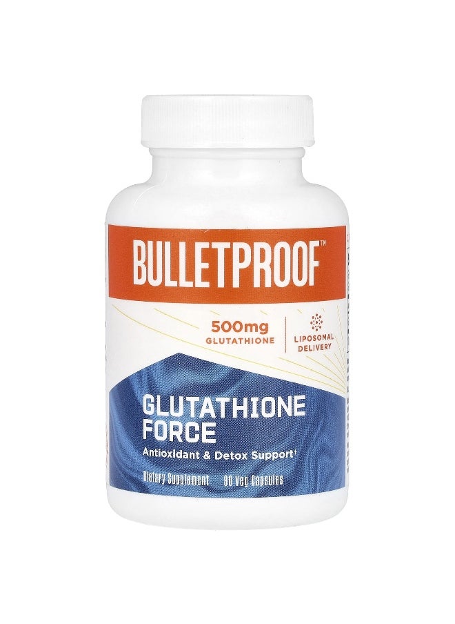 Bulletproof BulletProof, Glutathione Force, 500 mg, 90 Veg Capsules (155 mg Per Capsule)  - Image 1