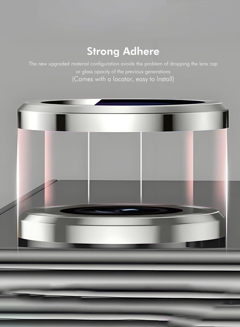 Wtech Apple iPhone 17 Pro 5G 2025 Premium Alloy Ring Camera Lens Tempered Glass Protector Shield (MLGICR) - Clear/Titanium - Image 5