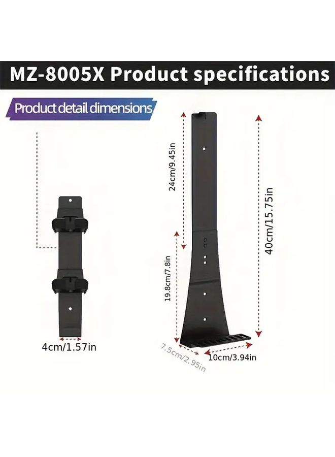 حامل حائطي لجهاز PS5 مخصص لـ PS5 Pro Slim باللون الأسود، مثالي لتوفير المساحة هدية للاعبين - Image 2