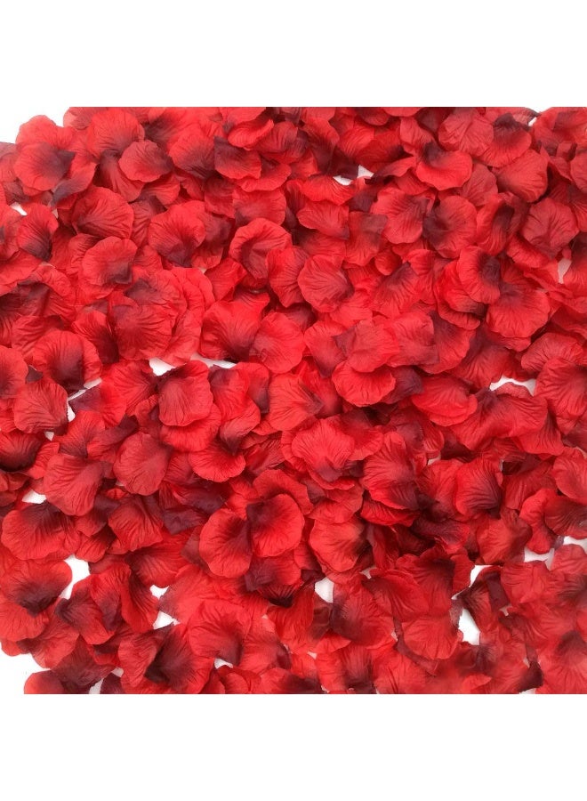 Lyaxm 1000 PCS Dark-Red Silk Rose Petals for Romantic Night,Wedding,Proposal Anniversary Flower Decorations - Image 1
