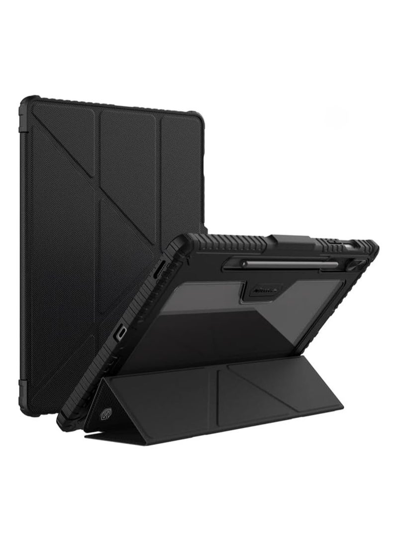 Cace for Samsung Galaxy Tab S10 Ultra (2024) Anti-fall Smart Tablet Cover with Auto Sleep/Wake u0026 Sliding Window Lens Protection u0026 Pen Slot TPU+PC Protective Cover  - Image 1