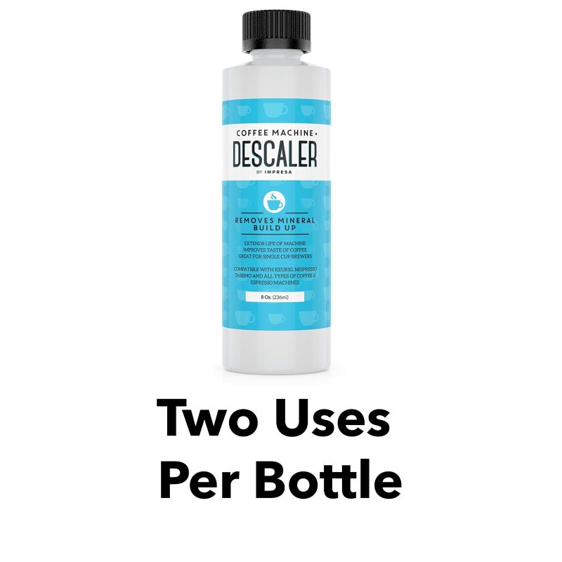 IMPRESA Coffee Machine Descaler (2 Uses Per Bottle) - Made in the USA - Universal Descaling Solution, Compatible with Nespresso, Delonghi and All Single Use Coffee and Espresso Machines - Image 2