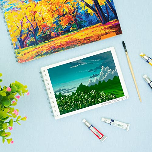 MENORAH - A5 - Sketch Book - 140 GSM | (50Sheets/100Pages) | A5 Drawing Books | Metal Wire-O Bound Sketchbooks | (14.8 Cm x 21 Cm)-(Magnificent Manor) - Image 5
