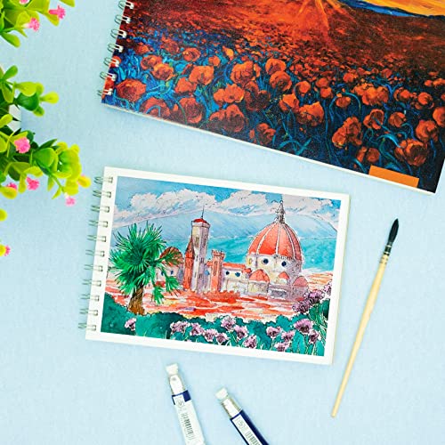 MENORAH - A5 - Sketch Book - 140 GSM | (50Sheets/100Pages) | A5 Drawing Books | Metal Wire-O Bound Sketchbooks | (14.8 Cm x 21 Cm)-(Magnificent Manor) - Image 4