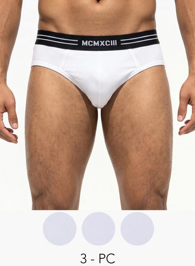سبلاش فيڤ Printed Waistband Cotton Briefs   Pack of 3