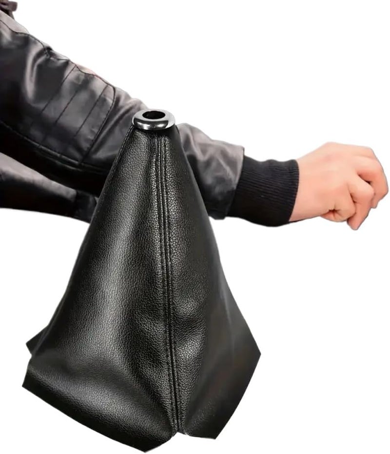Car Gear Shift Knob Cover Universal Shifter Boot Cover PU Leather Waterproof Decorate Compatible with Most Manual Auto Car - Image 5