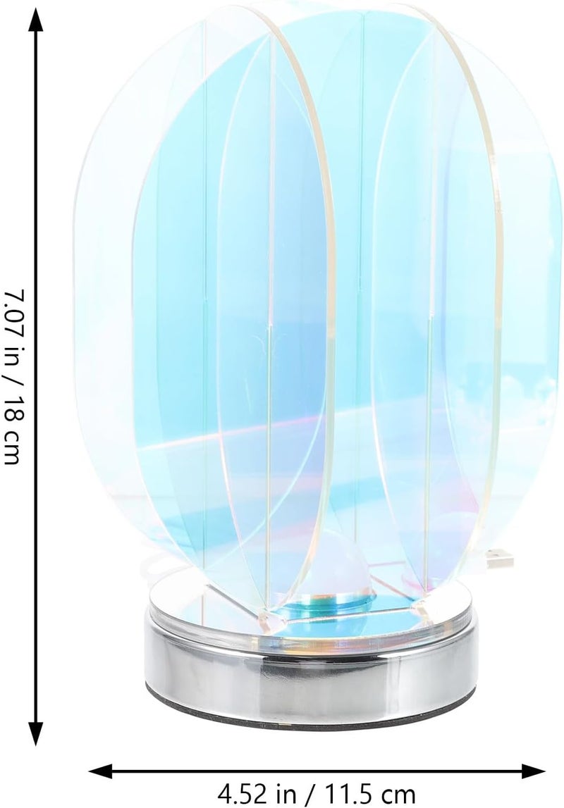 VOSAREA Colorful Acrylic Table Lamp Small Decorative Bedside Lamp Geometric Desk Light for Bedroom Home Office - Image 2