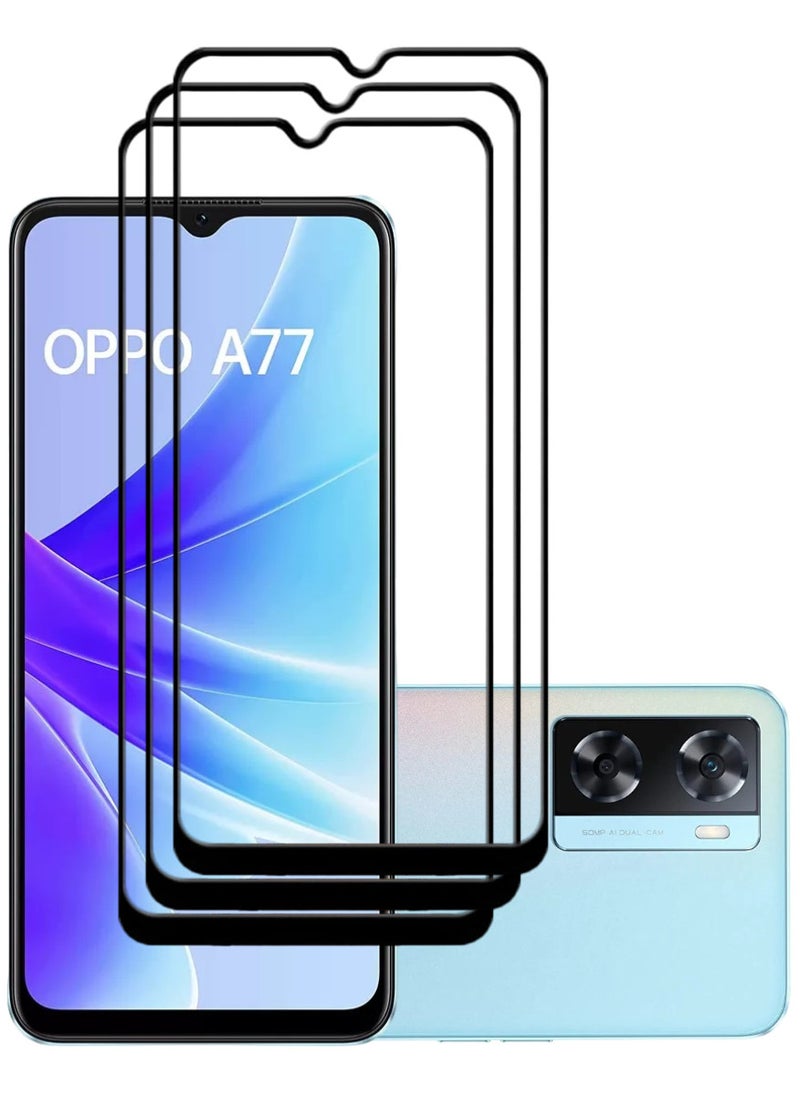 ACLIX 3 Pieces Antistatic ESD Dustproof Premium Quality High Definition Tempered Glass Screen Protector Designed For Oppo A77 4G - Image 1
